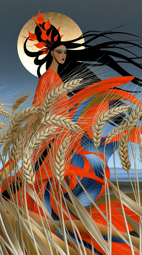 小满 Grain Buds — I Ching Oracle card artwork