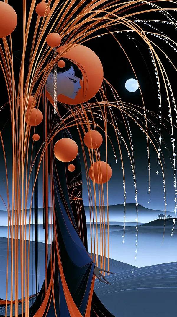 白露 White Dew — I Ching Oracle card artwork